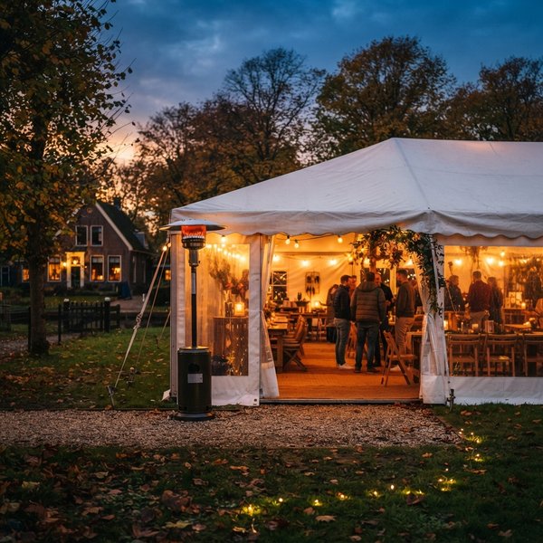 Hoe houd je een partytent warm met een heater?