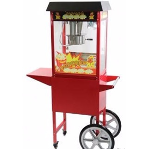 Popcornmachine op kar (incl 150 porties)